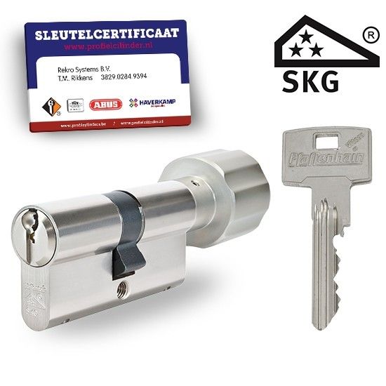 Knopcilinder 95 mm knop30-65 3 genummerde zaagsleutels. - / knopcilinders