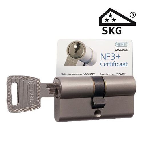 Reclame Diplomaat dichters Cilinderslot Nemef NF3+ SKG3 dubbele cilinder