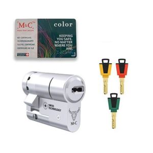 Cilinderslot M&C Color+ SKG3 halve cilinder