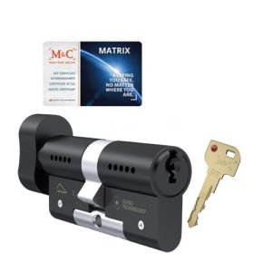 Cilinderslot M&C Matrix SKG3  knopcilinder zwart