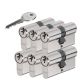 6 gelijksluitende cilindersloten Abus E50