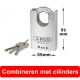 Abus Hangslot 83 CS55 combineren met cilinders