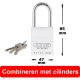 Abus Hangslot 83AL40 titanium combineren met cilinders