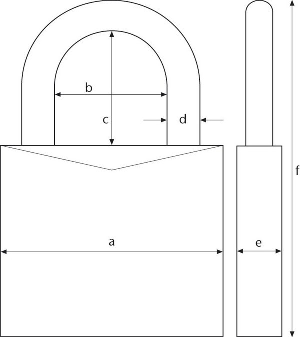 maatvoering Abus Monobloc 93/100 hangslot container